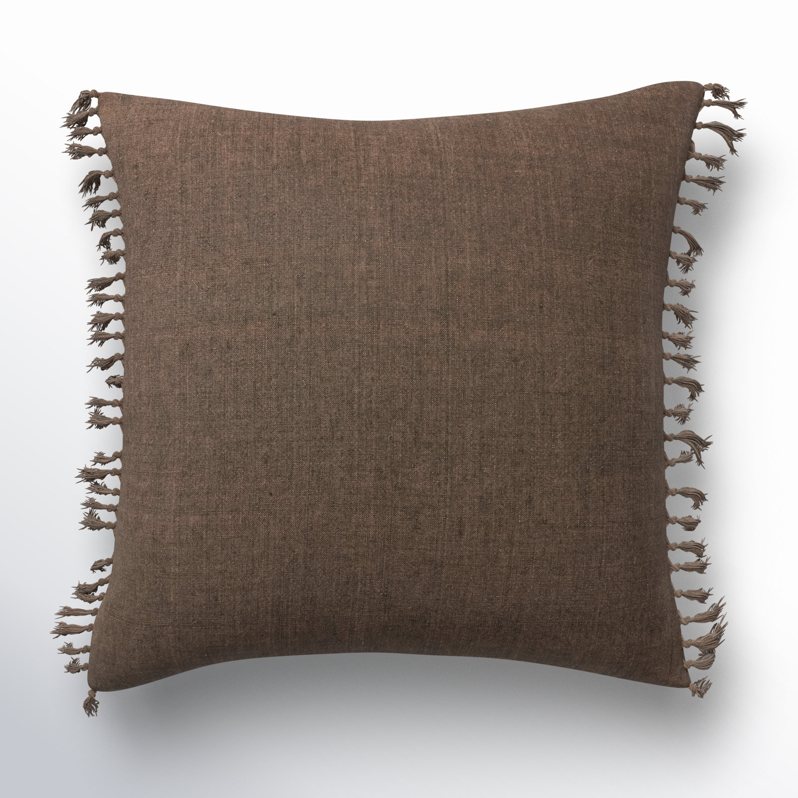 Sharron Square 100% Linen Pillow, Pinecone, Polyester/Polyfill