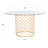 Round Glass Top with Iron Base Dining Table