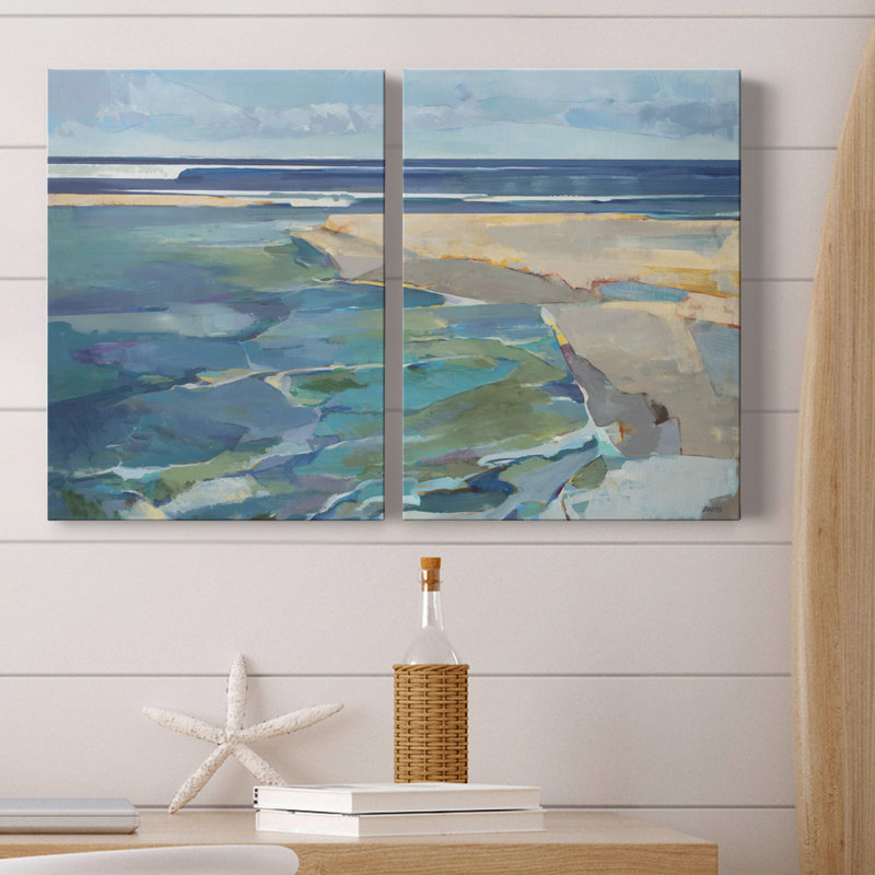 Breakwater - Ensemble de 2 reproductions sur toiles tendues, H 20 po x l 32 po x P 1 po