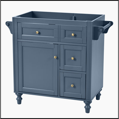 Meuble-lavabo de salle de bain de 30 po sans lavabo supérieur, armoire de rangement moderne avec 2 tiroirs et un tiroir rabattable (BASSIN INCLUS)