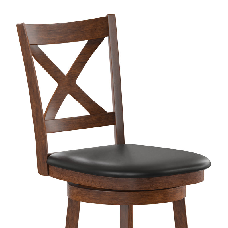 Tabouret de salle à manger Francis, Tabouret de bar (hauteur du siège de 30,5 po), Chêne antique
