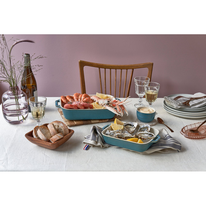 Staub Ceramique 3-Pcs Rectangular Ovenware Set, Ancient  Turquoise