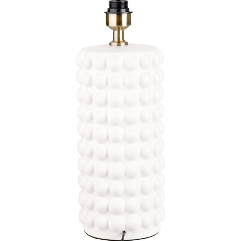 Ulrey Bobbled Ceramic Tall Table Lamp Base, White