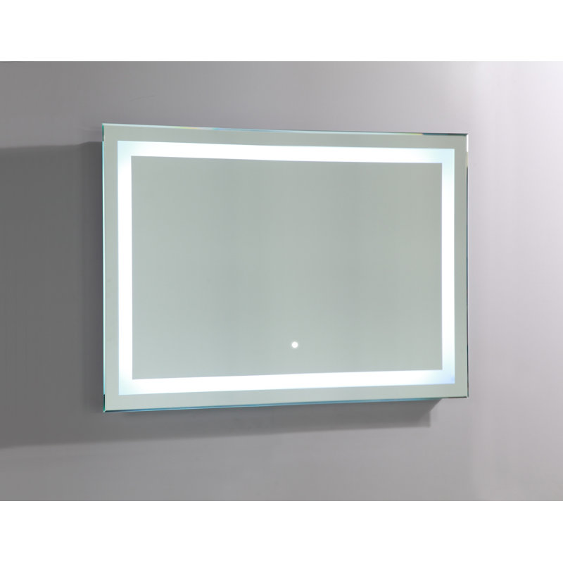 Miroir de salle de bain éclairée meuble-lavabo Fenwick Landing, 28 po x 36 po