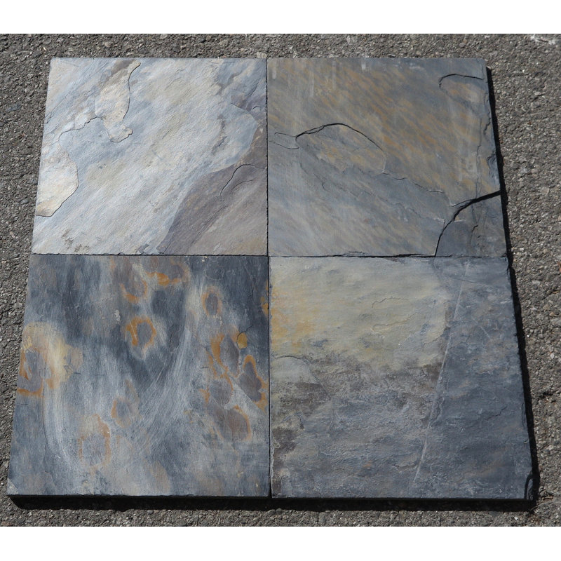 West Country Natural Cleft Face & Back 12" x 12" Slate Stone Look Wall & Floor Tile