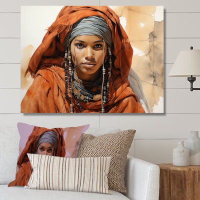 Somant Bantu femme africaine Portrait II - art mural tribal africain