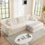 Siège de droite, canapé modulaire en forme de L, canapé modulaire compressé en velours côtelé de style minimaliste moderne, déplier dans un lit, chambre à coucher, canapé à compression confortable, conception peu encombrante-394277397