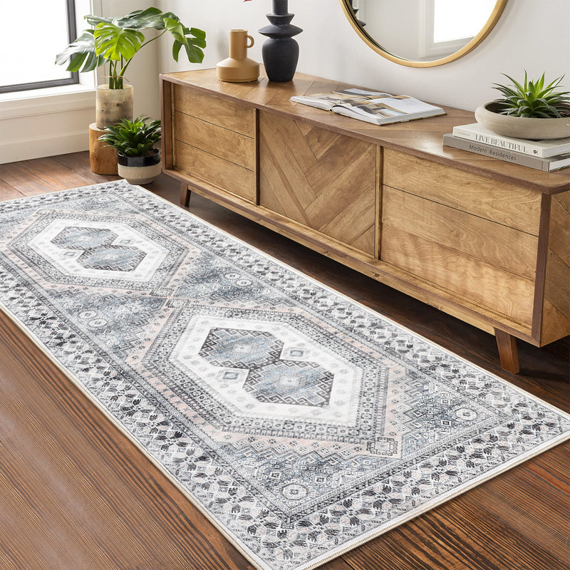 Tapis Daciana avec envers antidérapant, Tapis de couloir 2 pi x 6 pi