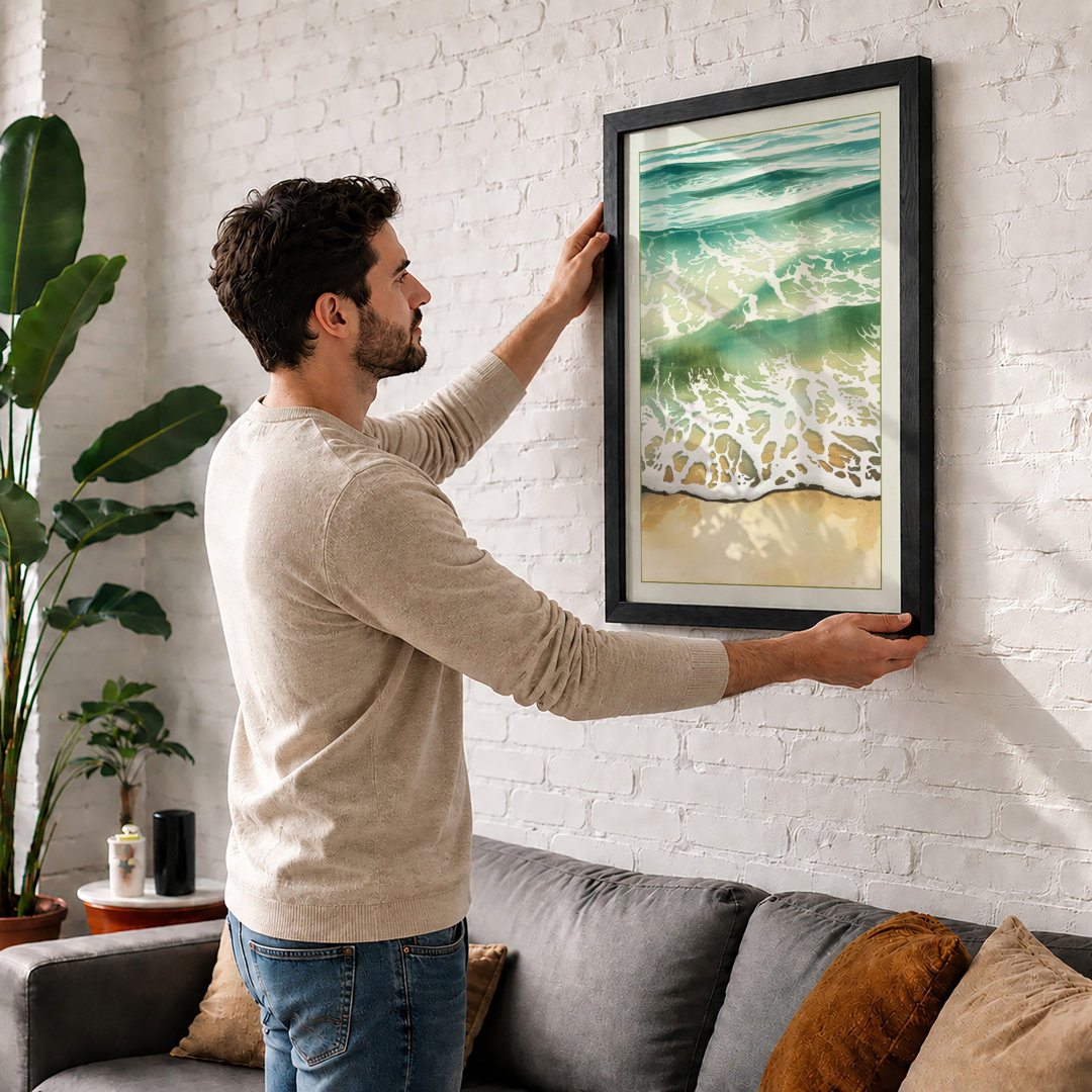 Waves at Tide Coastal - Framed Print