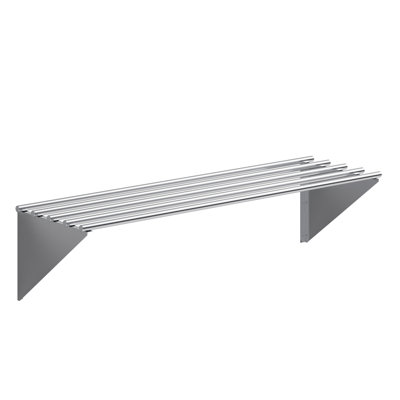AmGood 18 in. x 60 in. Stainless Steel Tubular Wall Shelf