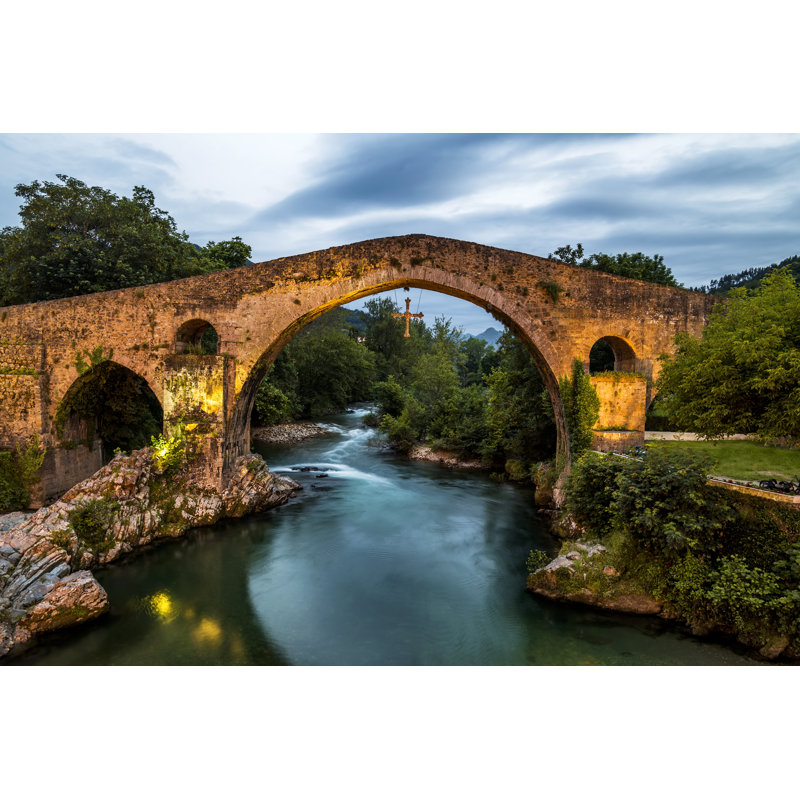 Wysong Old Roman Stone Bridge by MarquesPhotography - Wrapped Canvas Print, 30cm H x 46cm W x 3.8cm D