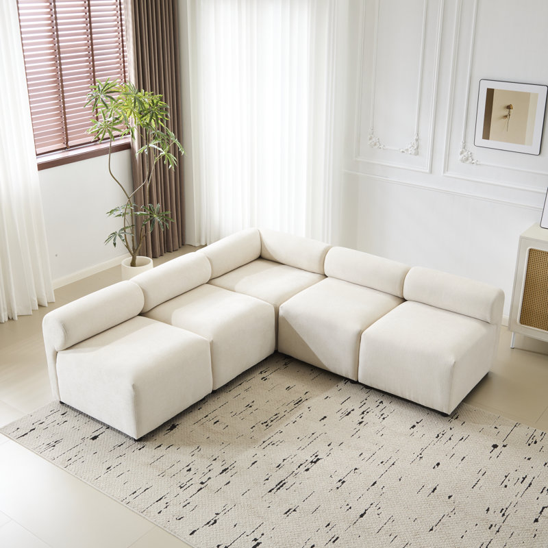 Canapé modulaire rembourré en U Briar, H 27 po x l 109 po x P 57 po