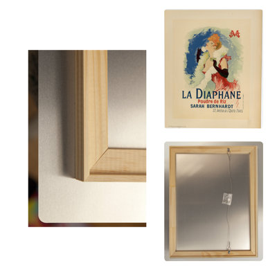 La Diaphane Poudre de Riz Sarah Bernhardt 1890s - Belle Époque Vintage Poster Wall Art — Portrait Metal Wall Art