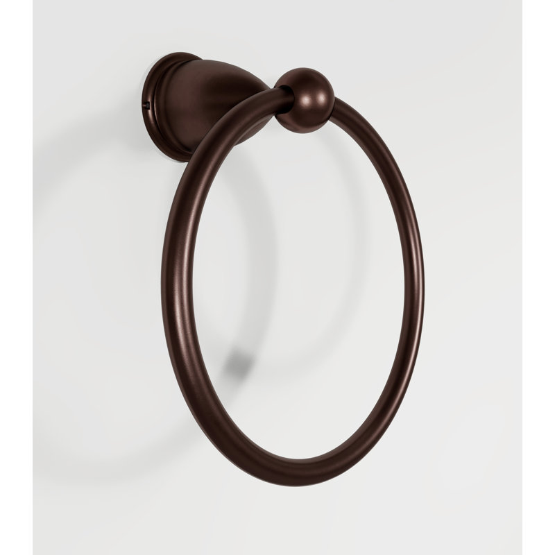 Porte-serviettes à anneau fermé pour salle de bain Marco - Fabriqué en polycarbonate durable, Bronze huilé