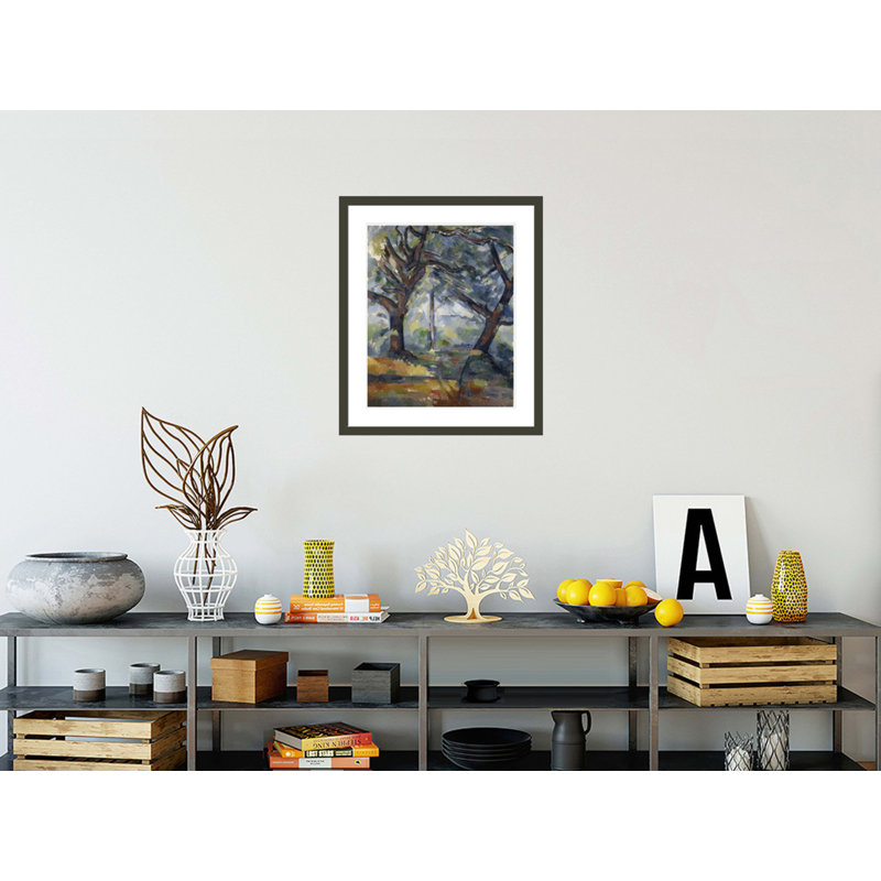 «The Big Trees» par Paul Cézanne, impression giclée sur cadre, H 27,61 po x l 23,5 po