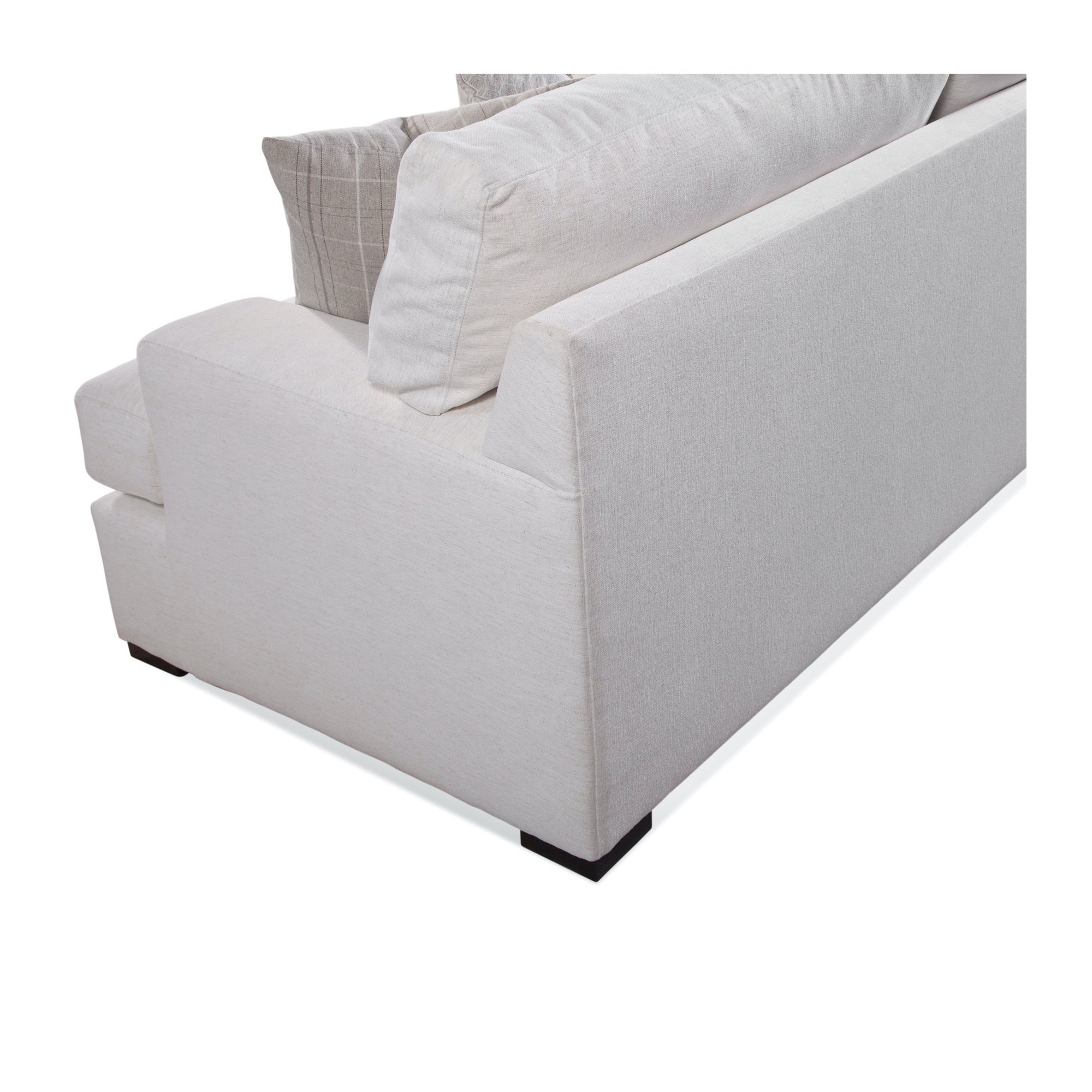 Cambria Three-Piece Wedge Sectional, Snow Crypton Performance; 0884-91, Java