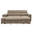 Huratio 102.7'' L Shape Sectional Sleeper Sofa 2 in 1 Convertible Sectional Sofa with Pull Out Bed, Storage Chaise And 2 Stools-1933506295