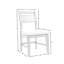 Chaise de salle à manger rembourrée Brienne-2116000935