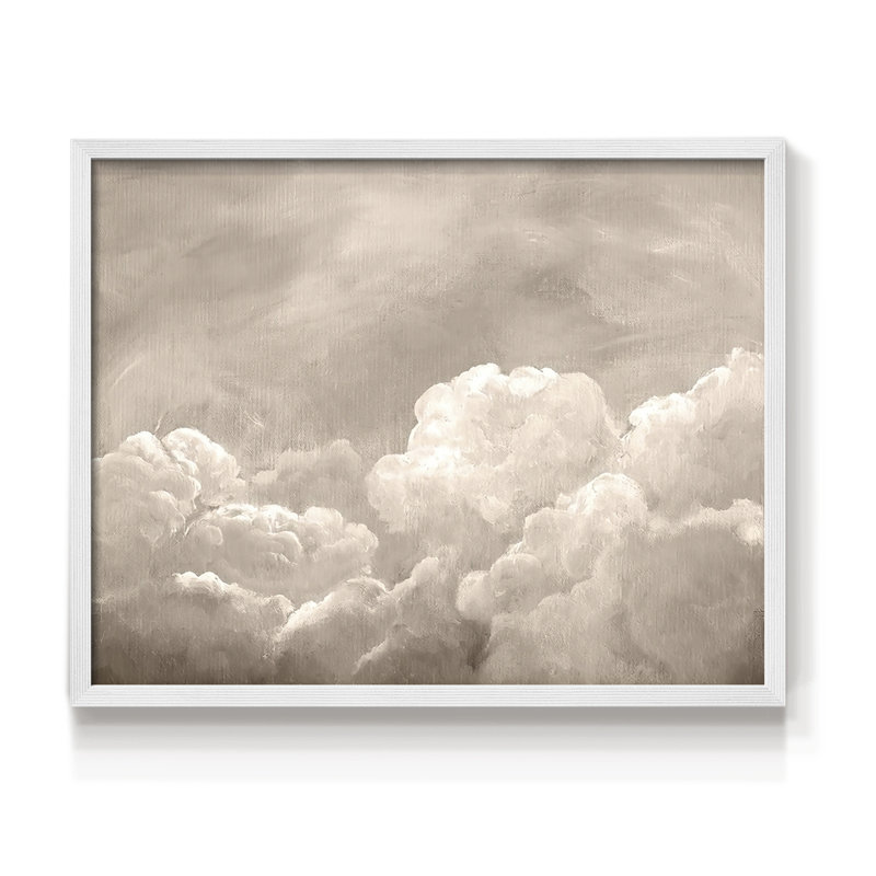 «Painted Clouds I», reproduction encadrée, H 16 po x l 20 po, Blanc