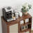 Rattan Buffet Cabinet With Adjustable Shelf, Sideboard With Drawers For Living Room, Kitchen, Entryway-1897976622