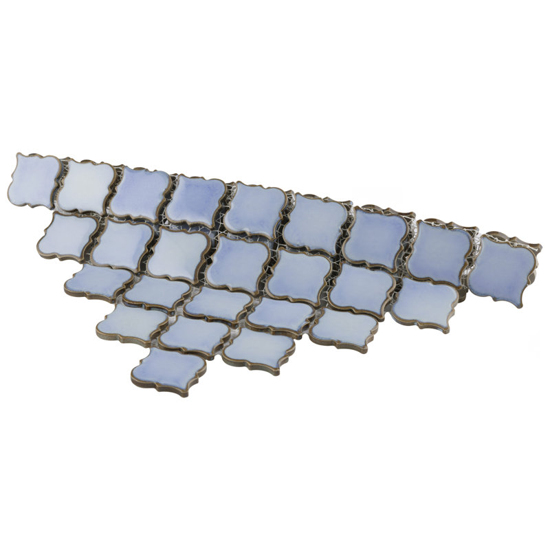 Hudson Tangier 2" x 2" Porcelain Grid Mosaic Wall & Floor Tile, Frost Blue