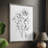 Wild Roses Sketch Framed Print - Solid Wood-1474020408