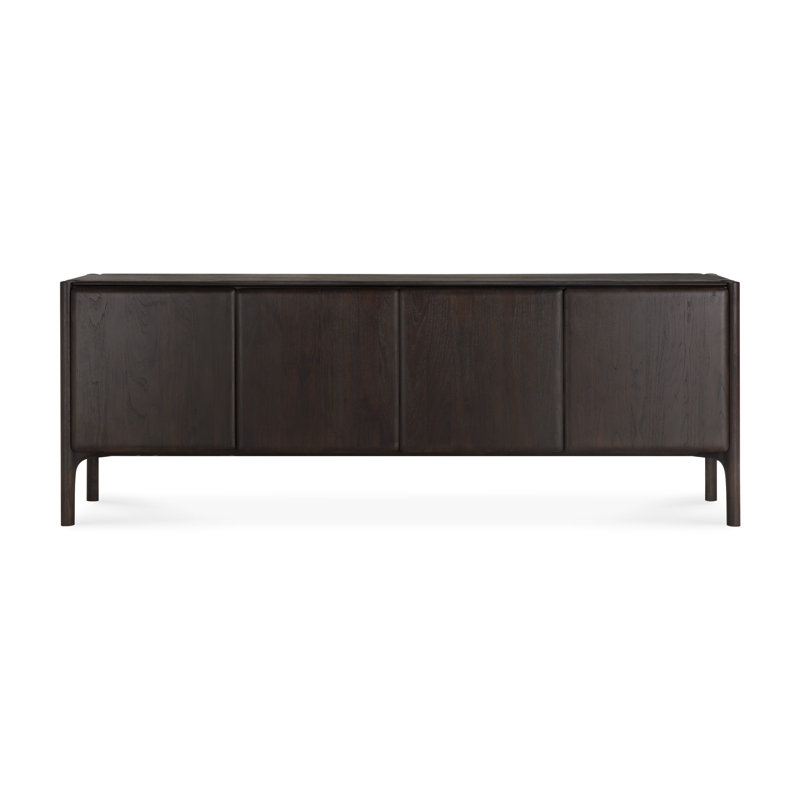 Pi 91'' W Solid Wood Sideboard, Dark Brown