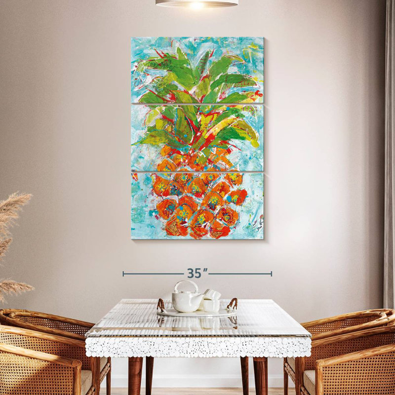 Yarlin Pineapple Bright, 23" H x 14" W