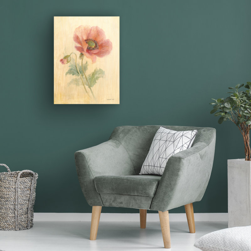 Art sur toile coquelicot bolognaise, Danhui Nai August, H 19 po x l 14 po