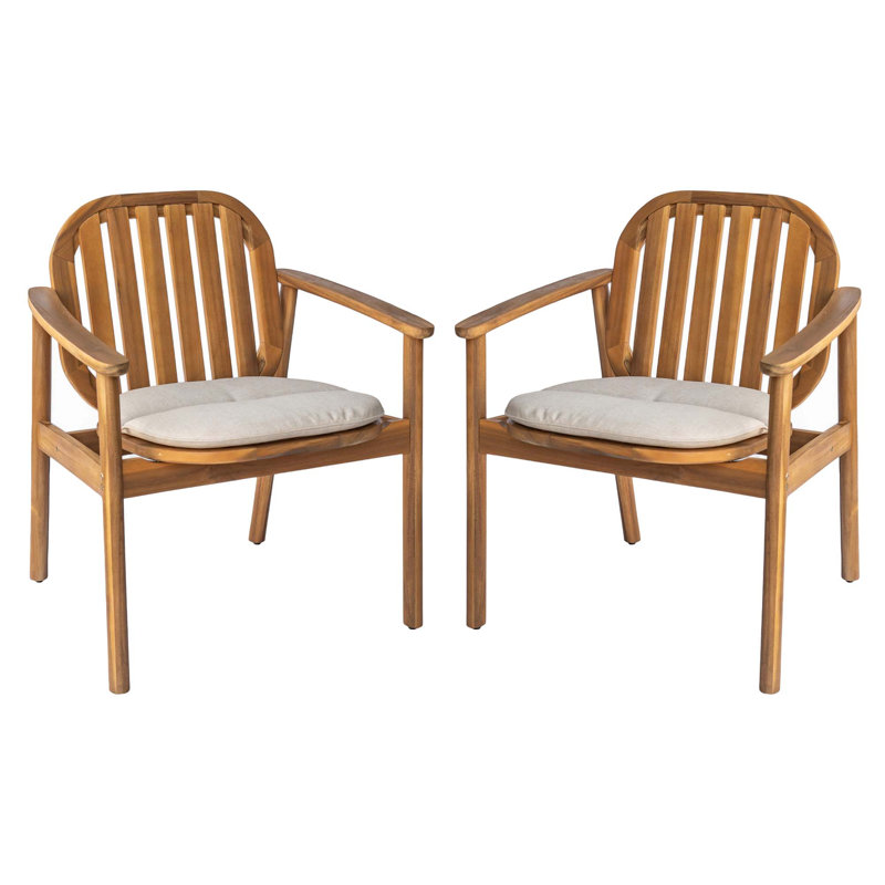 Chaise de salle à manger avec coussin Meja, ensemble de 2