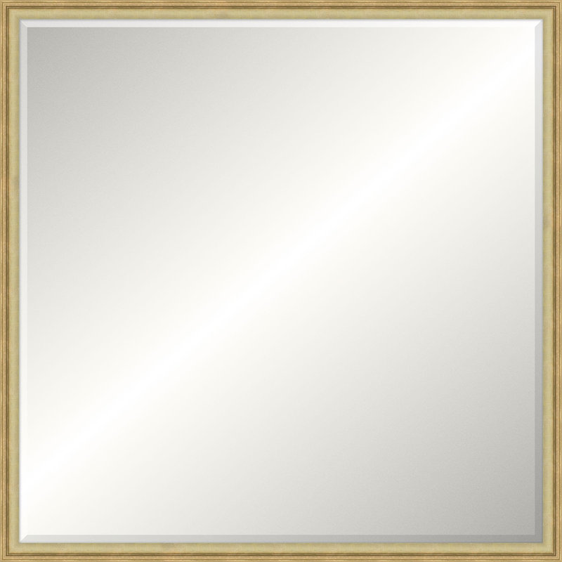 Chamblee Solid Wood Beveled Mirror, Square, 51.25" x 51.25"