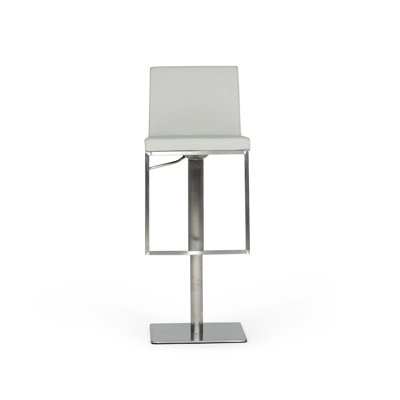 Lassan - Modern Leatherette & Brushed Stainless Steel Bar Stool