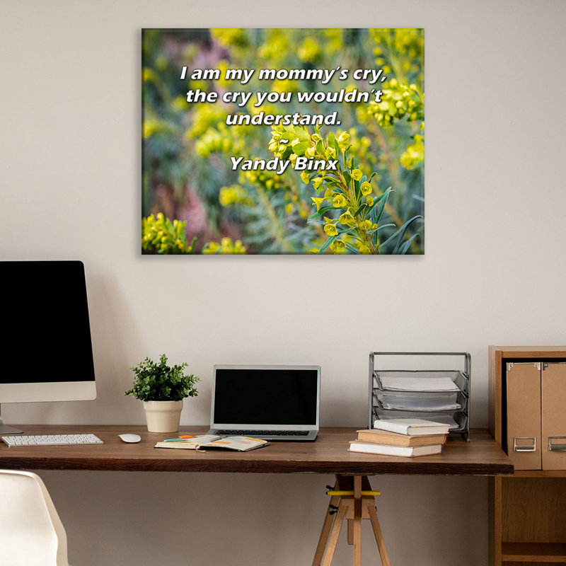 Toile tendue de la grande galerie Astoria par Yandy Binx: «Je suis le cri de ma mère, H 17 po x l 24 po