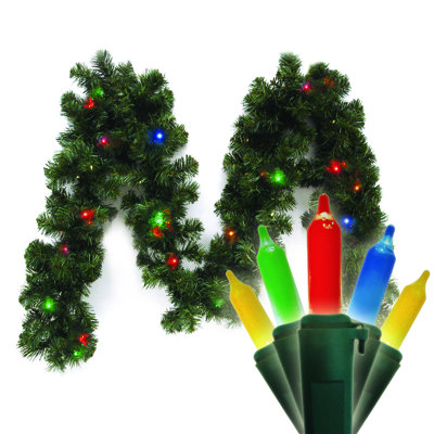 Micro mini guirlande de pin canadien avec lumières multicolores