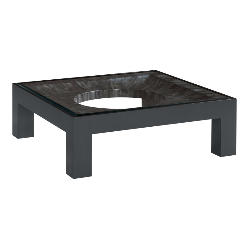 Signature Designs Elation White Cocktail Table, Dark Gray