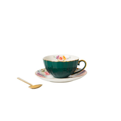 3 Piece Espresso Cup & Saucer Set, Small Coffee Mug With Handle -  Winston Porter, 374BABA10C584C1498B4B40BD93AE8AC