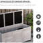 Coffre de jardin en bois gris 75 gallons - Bac de rangement extérieur avec système d'aération et couche résistante aux intempéries pour une durabilité accrue à l'extérieur