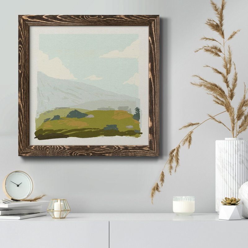 Alpine Ascent III - Toile encadrée de qualité supérieure - prête à être accrochée, H 31,5 po x l 31,5 po x P 1,5 po, Noyer