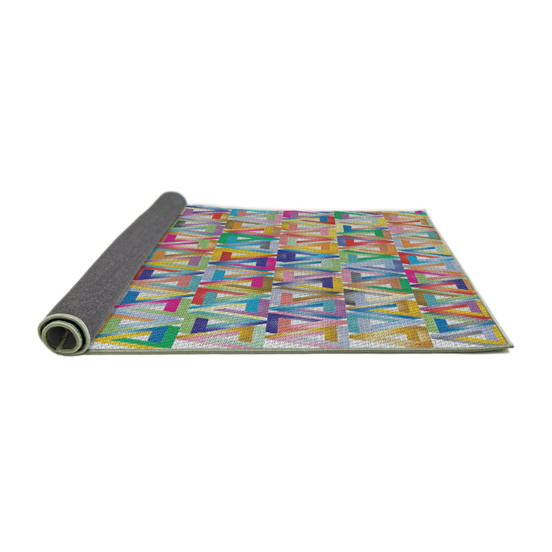 Tapis rose tissé à la machine, Carré 6 pi