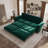 Chesterfield Sofa,93.7" King Pull Out Sofa Bed, 3-In-1 Velvet Convertible Sleeper Sofa With Nailhead Trim & Rolled Arm,Multi-Functional Sofa Bed For Living Room,Bedroom,Apartment,Office-1672415407
