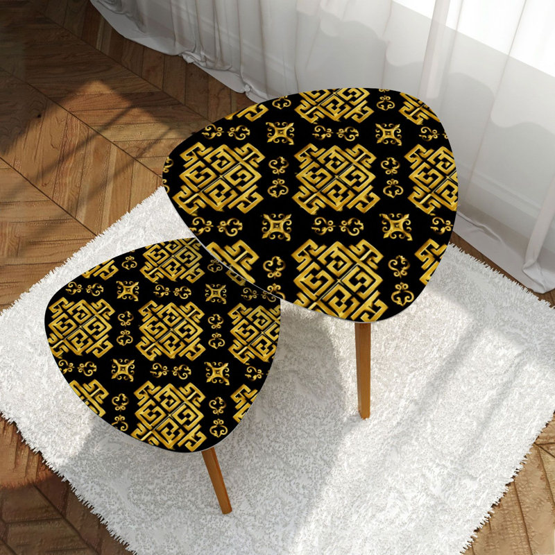Ensemble de 2 tables basses gigognes Triangle