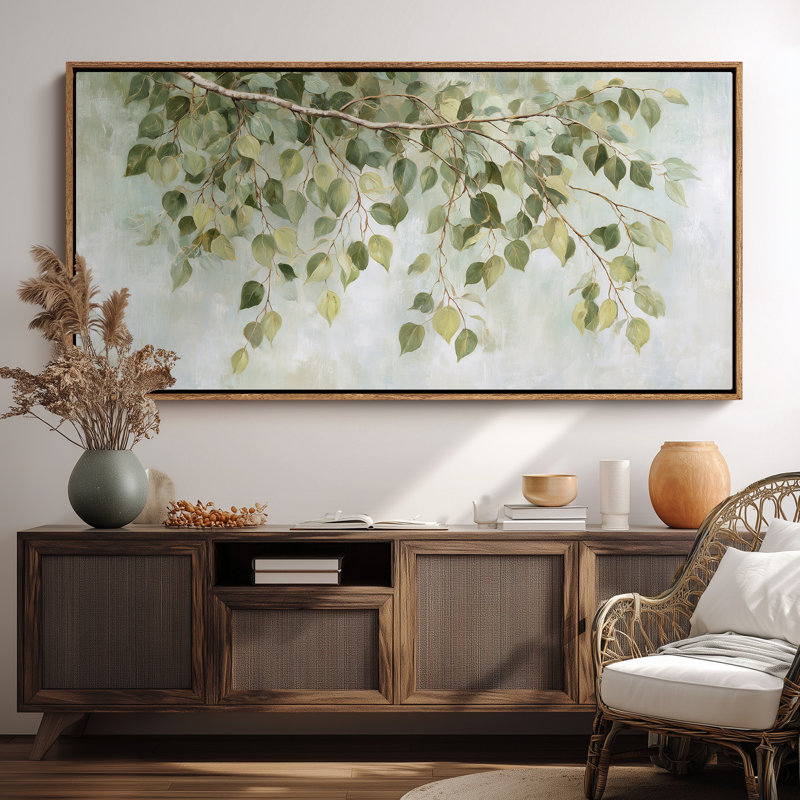 Art mural classique avec fleurs en fleurs, H 30 po x l 60 po, Naturel