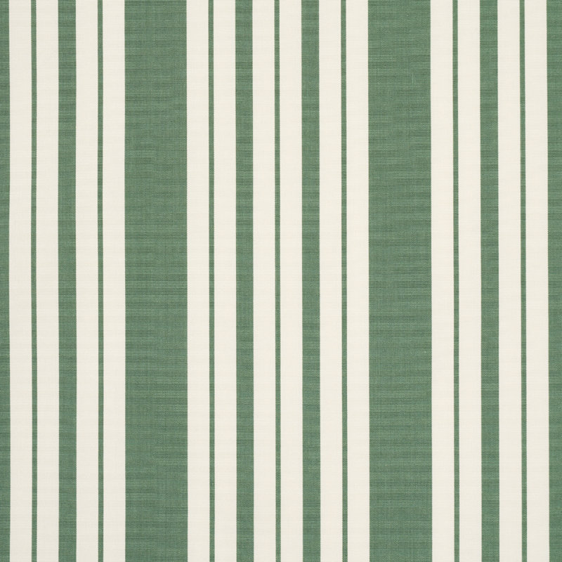 Tissu rayé Schumacher x Mark D. Sikes Markie, Émeraude