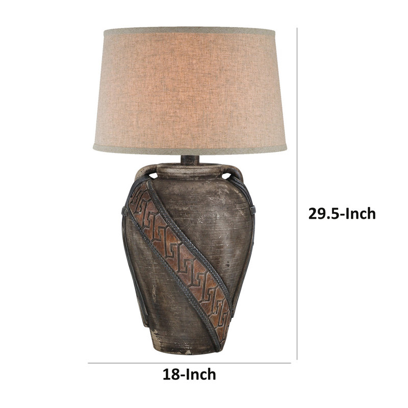 Kalesia Table Lamp, Red/Black, Yes