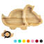 Tiny Dining - Children's Bamboo Suction Dinosaur Plate-53057689