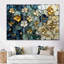Ensemble de salon art mural bleu et bleu coquelicots Wilderness Poppies-107183421-107183426