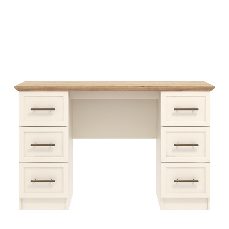 Cleverton 6 Drawer Dressing Table, Ivory