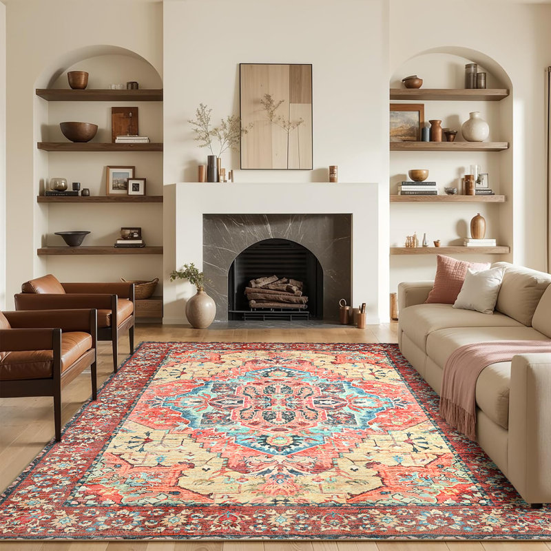 Tapis de salon Straub Large Tranditional Rugs, Rectangle 4pi x 6 pi