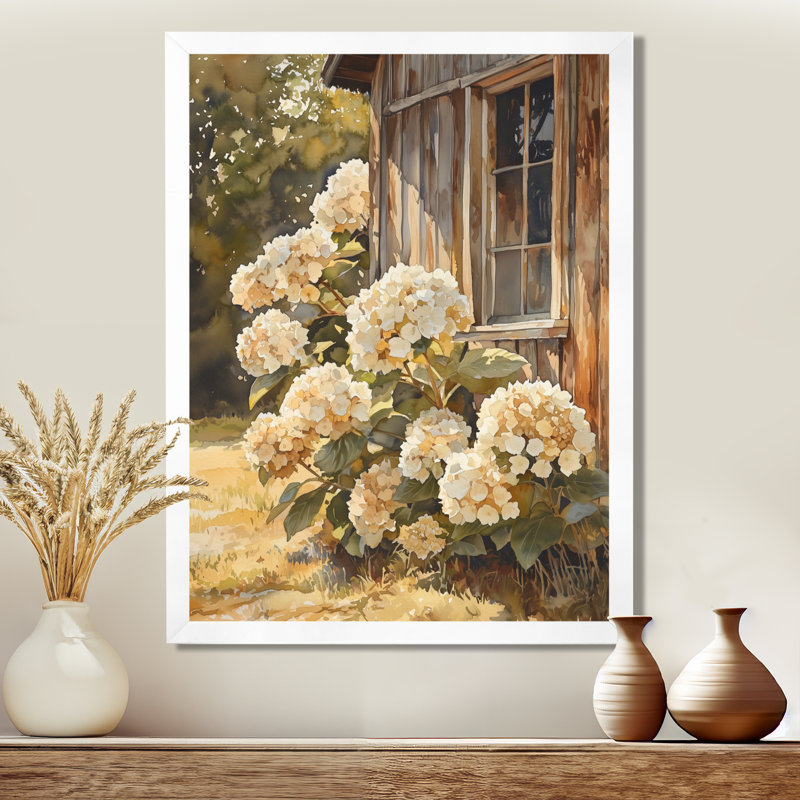 Havener - Floral Canvas Prints, 20" H x 12" W, Single Picture Framed Print, White