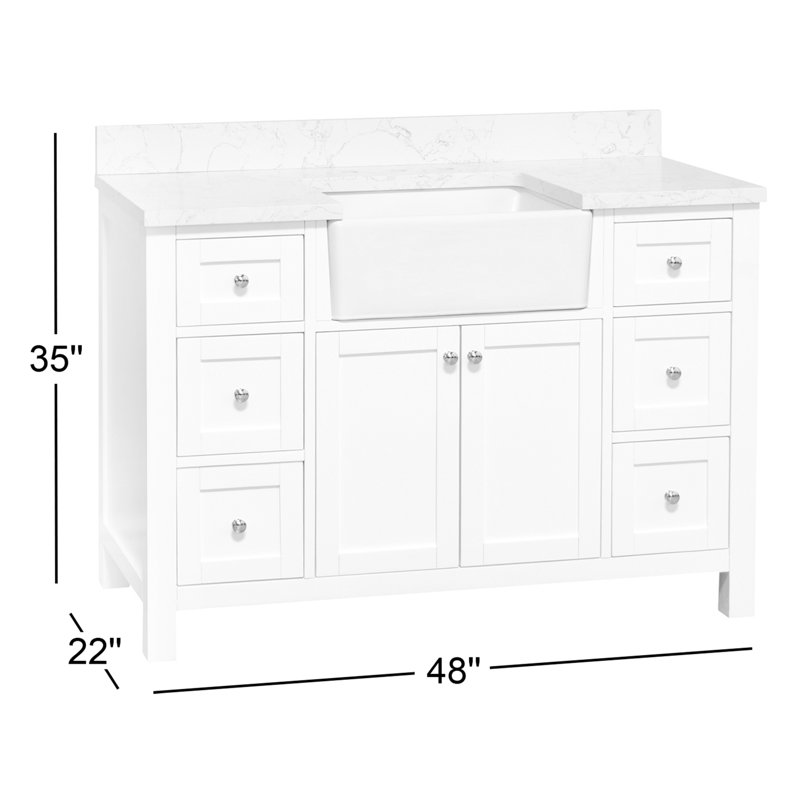 Yorkshire 48" W Single Bathroom Vanity, Chocolate